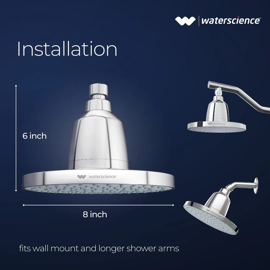 Rain Shower Filter for Hard Water for Healthy Hair & Skin