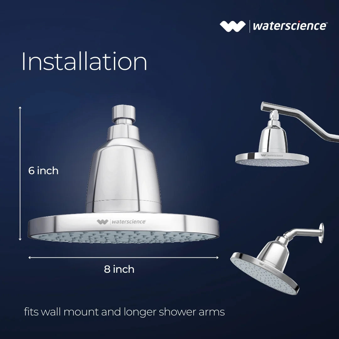Rain Shower Filter for Hard Water for Healthy Hair & Skin