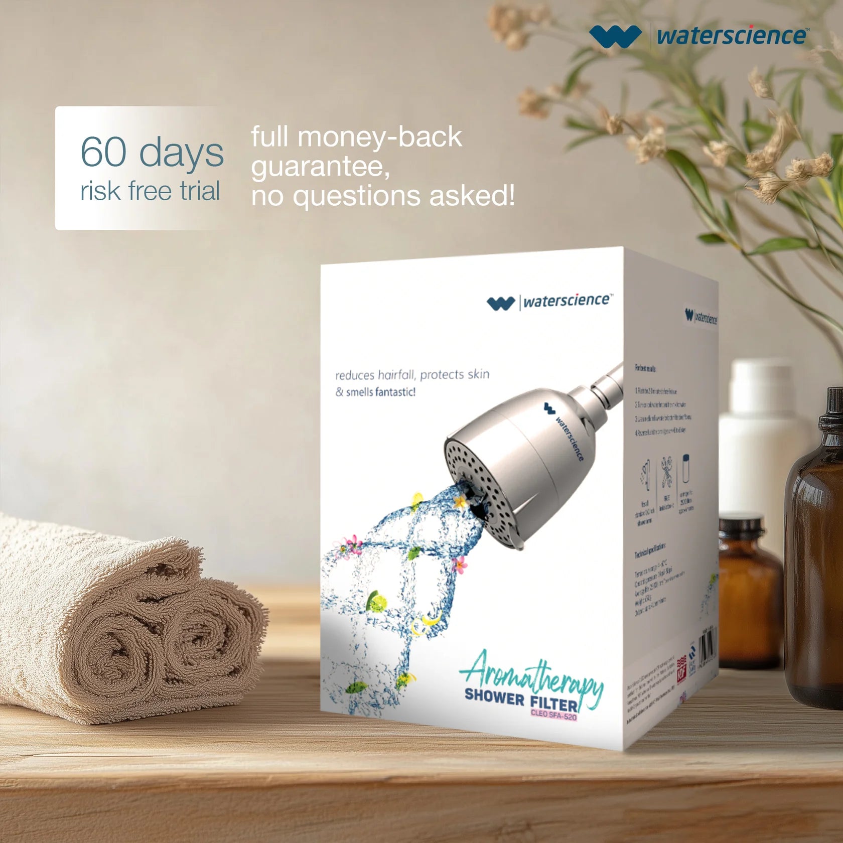 CLEO Aroma Therapy Shower Filter for Hard Water