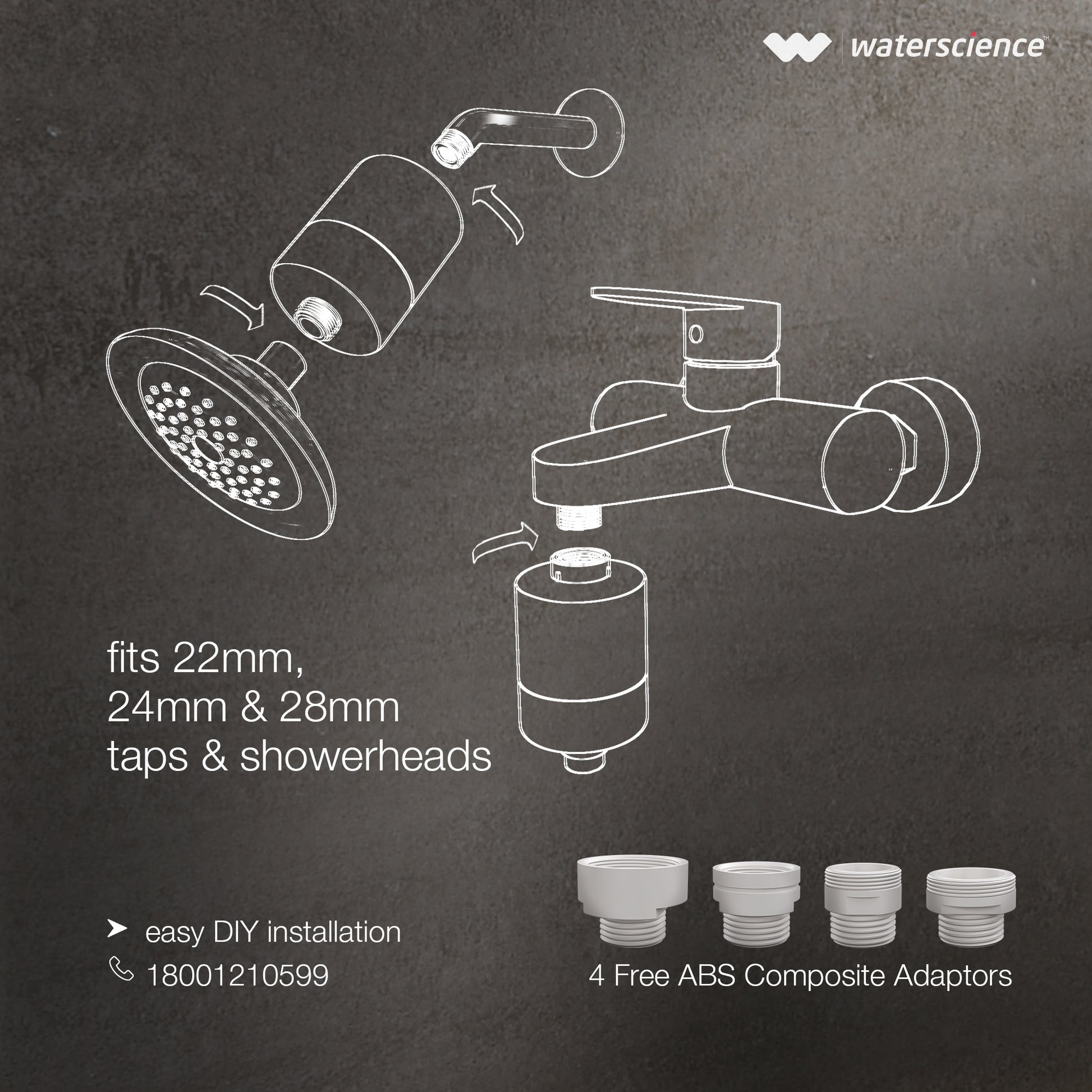 WaterScience CLEO Shower & Tap Filter for Hard Water