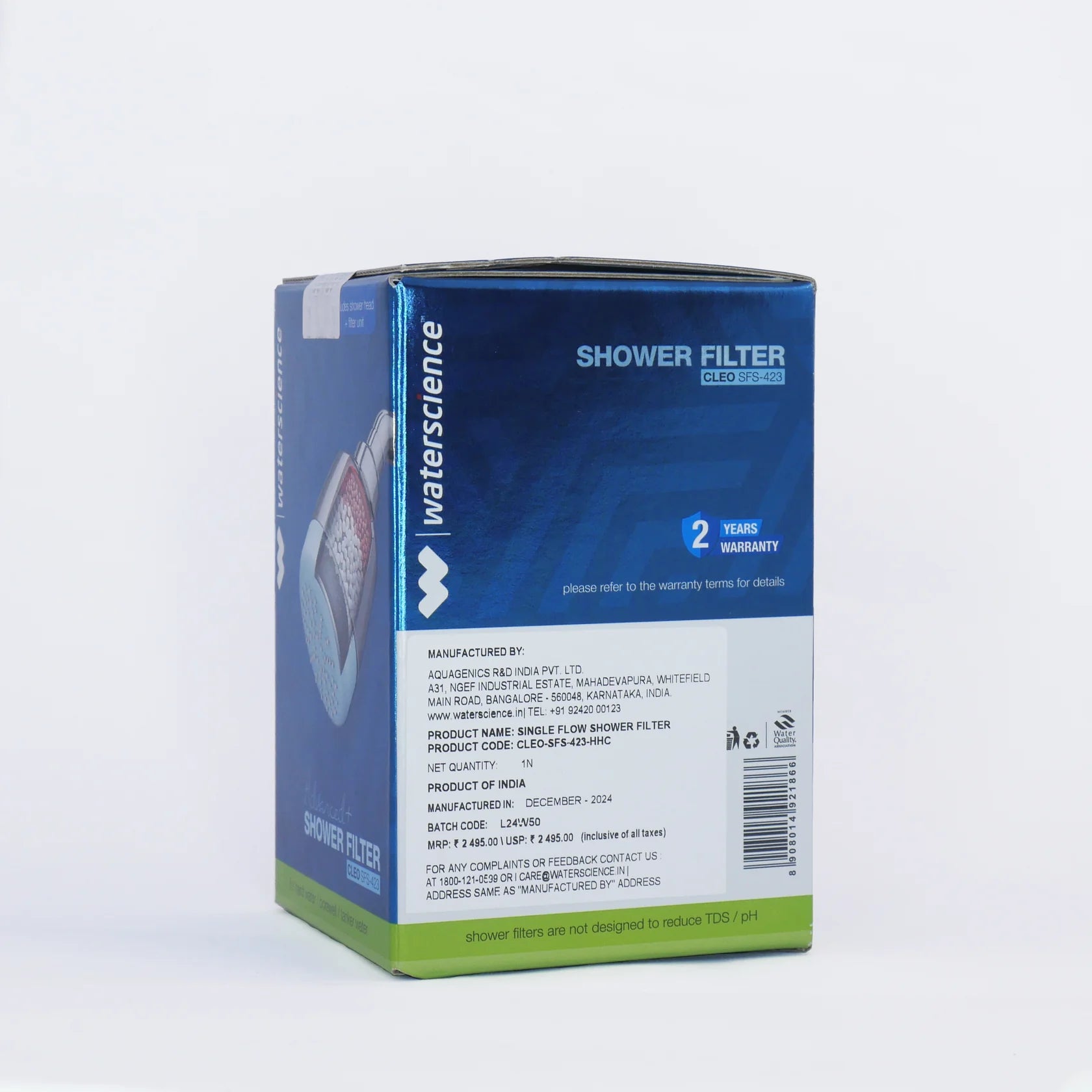WaterScience CLEO Shower Filter for Hard Water